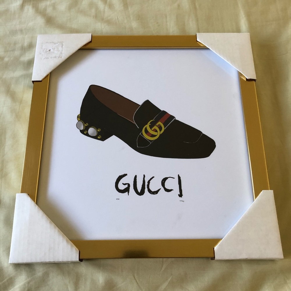 NEW Fairchild Paris x Gucci Loafer Framed Art